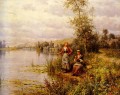 Aston Country Women After Fishing On A Summer Afternoon countrywoman Daniel Ridgway Knight